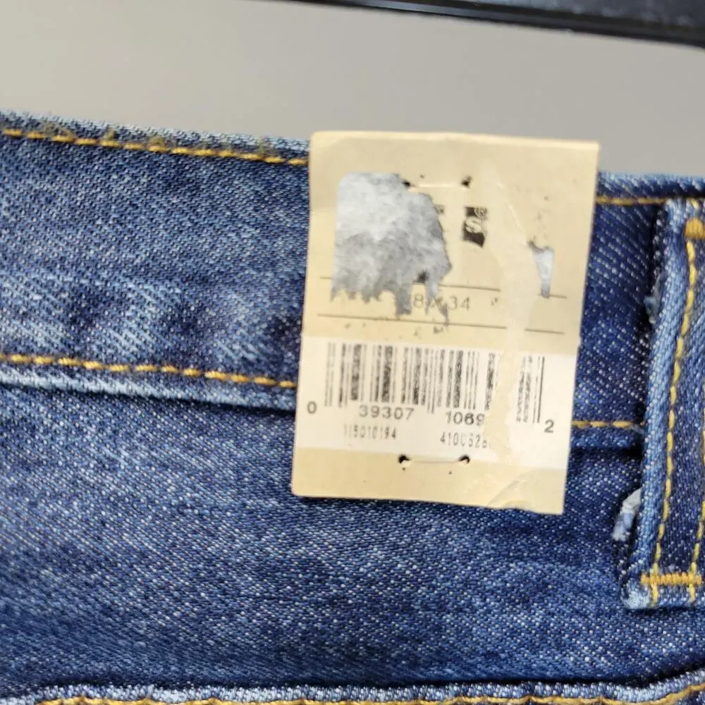 Levis 501 Jeans Mens 48x34 Blue Denim Straight Leg Button Fly Original Classic‎